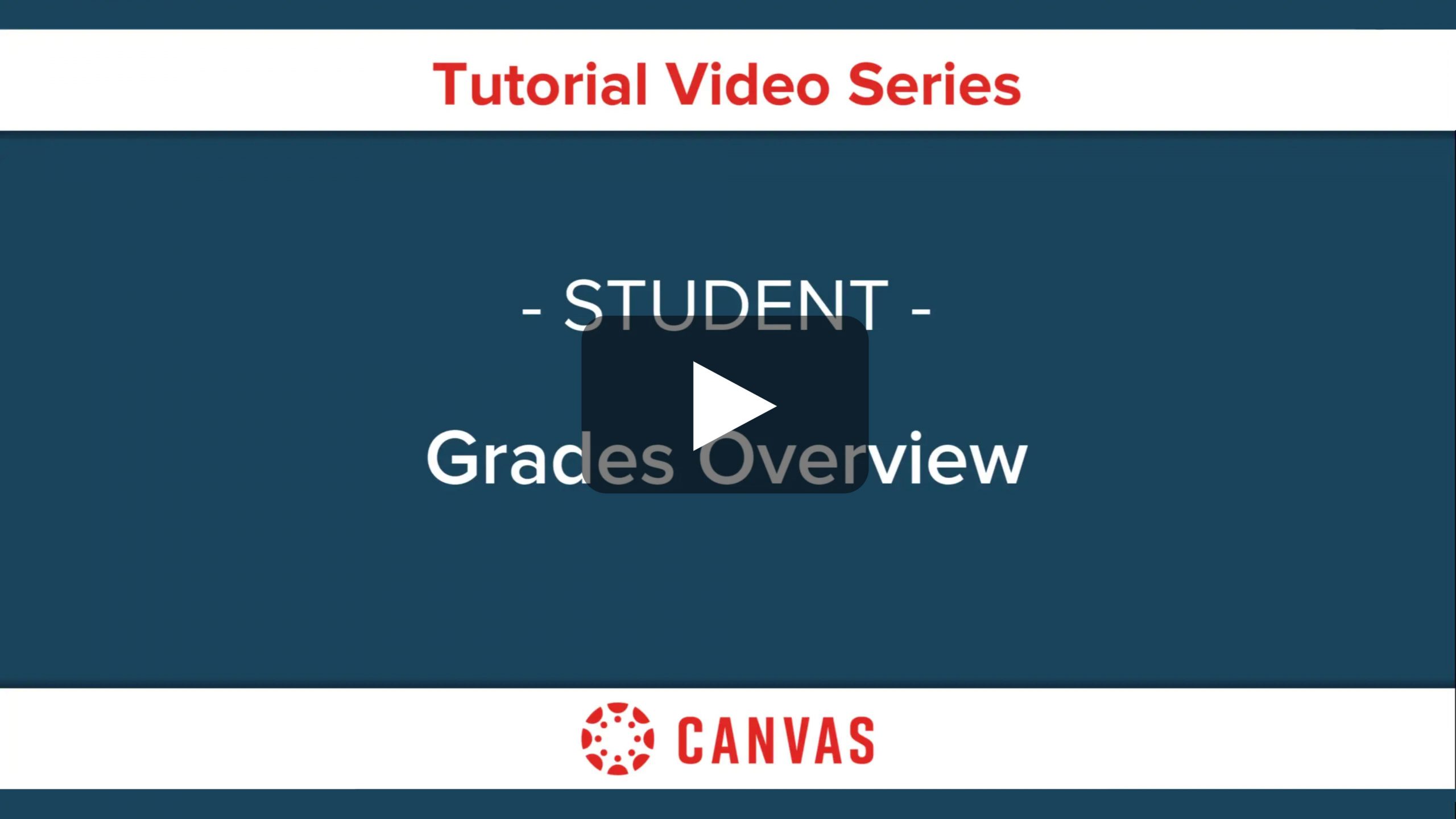 Students - Canvas Grades Overview Video